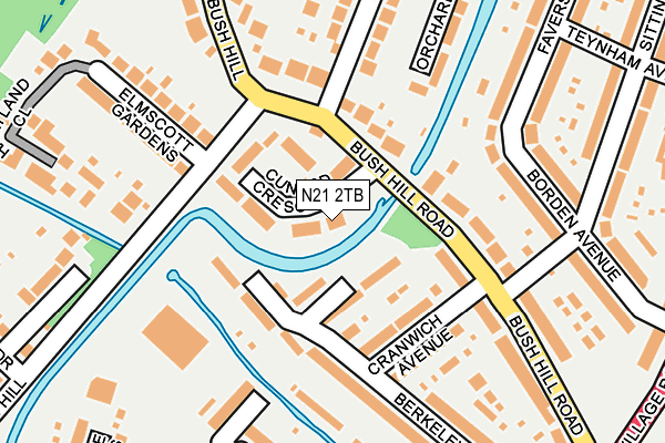 N21 2TB map - OS OpenMap – Local (Ordnance Survey)