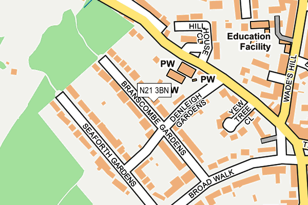 N21 3BN map - OS OpenMap – Local (Ordnance Survey)