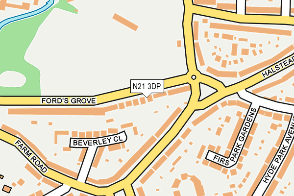 N21 3DP map - OS OpenMap – Local (Ordnance Survey)