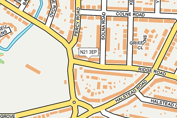 N21 3EP map - OS OpenMap – Local (Ordnance Survey)