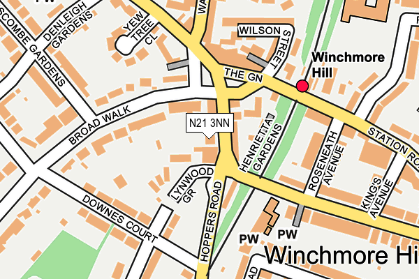 N21 3NN map - OS OpenMap – Local (Ordnance Survey)