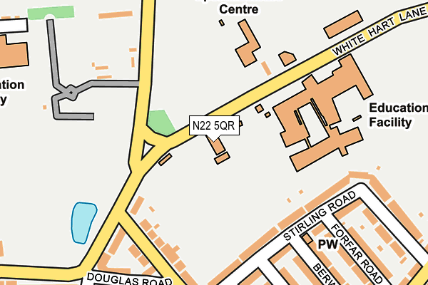 N22 5QR map - OS OpenMap – Local (Ordnance Survey)