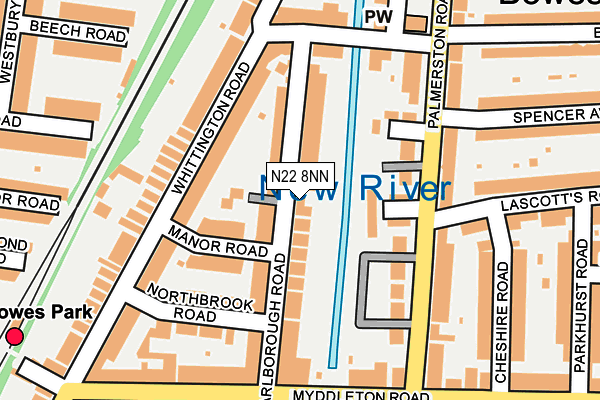 N22 8NN map - OS OpenMap – Local (Ordnance Survey)