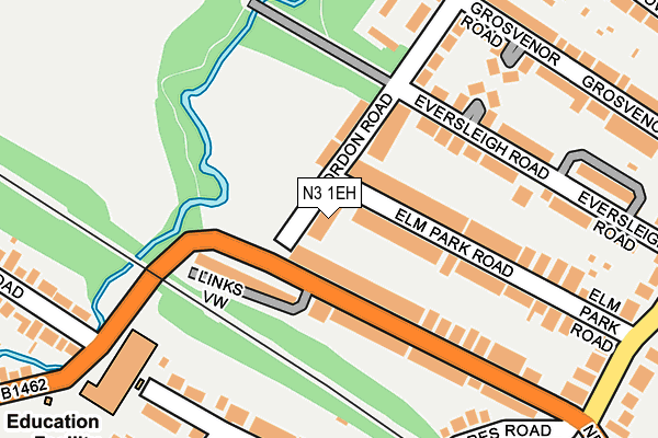 N3 1EH map - OS OpenMap – Local (Ordnance Survey)