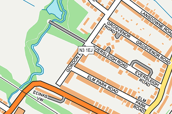 N3 1EJ map - OS OpenMap – Local (Ordnance Survey)