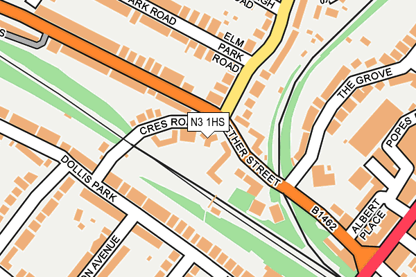 N3 1HS map - OS OpenMap – Local (Ordnance Survey)