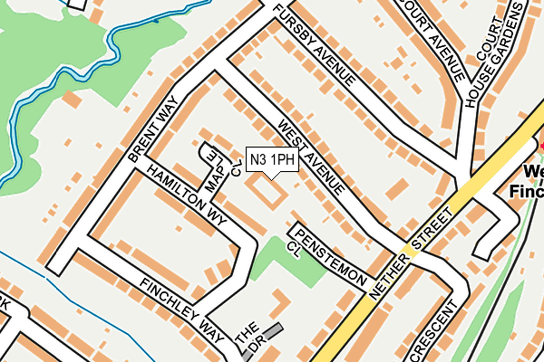 N3 1PH map - OS OpenMap – Local (Ordnance Survey)