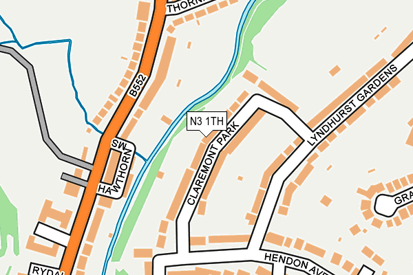 N3 1TH map - OS OpenMap – Local (Ordnance Survey)