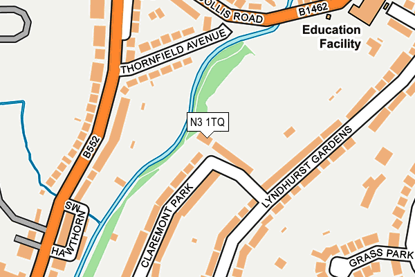 N3 1TQ map - OS OpenMap – Local (Ordnance Survey)