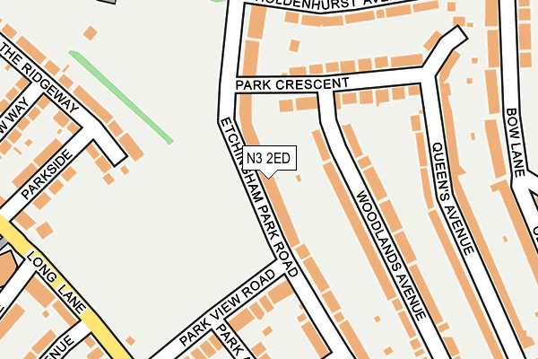 N3 2ED map - OS OpenMap – Local (Ordnance Survey)