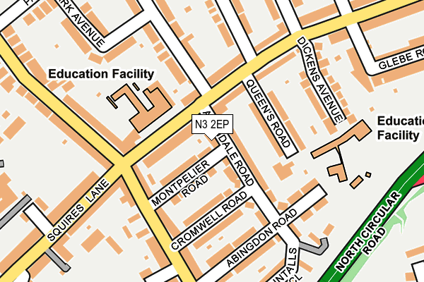 N3 2EP map - OS OpenMap – Local (Ordnance Survey)