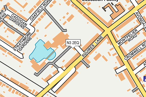 N3 2EQ map - OS OpenMap – Local (Ordnance Survey)