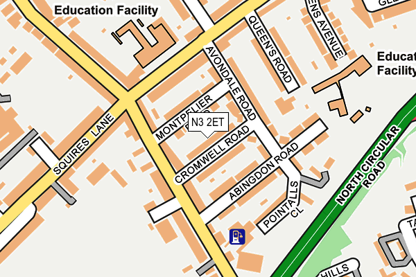N3 2ET map - OS OpenMap – Local (Ordnance Survey)