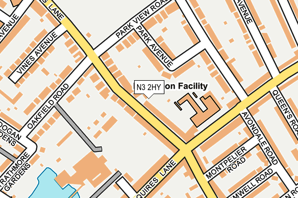 N3 2HY map - OS OpenMap – Local (Ordnance Survey)