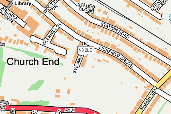 N3 2LE map - OS OpenMap – Local (Ordnance Survey)