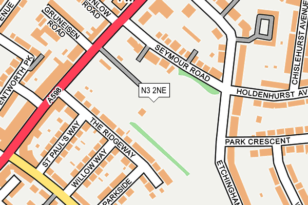 N3 2NE map - OS OpenMap – Local (Ordnance Survey)