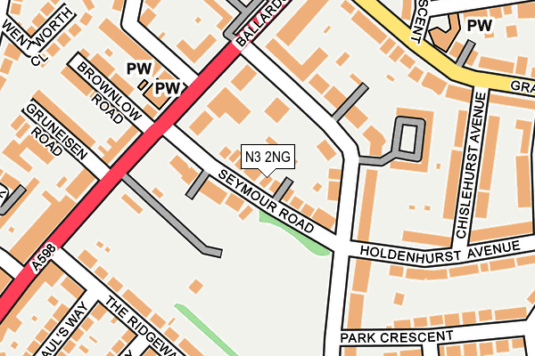 N3 2NG map - OS OpenMap – Local (Ordnance Survey)