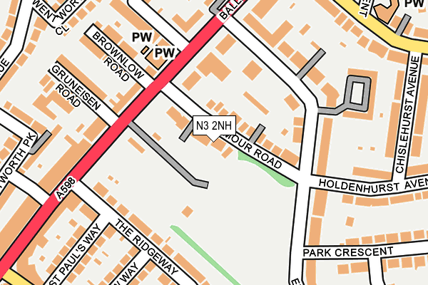 N3 2NH map - OS OpenMap – Local (Ordnance Survey)