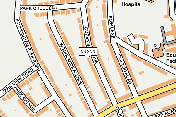 N3 2NN map - OS OpenMap – Local (Ordnance Survey)