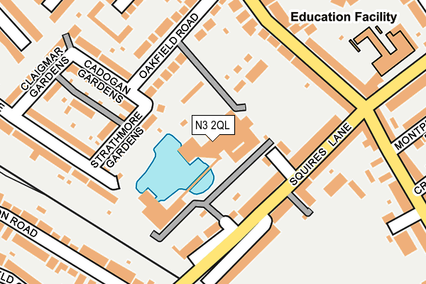 N3 2QL map - OS OpenMap – Local (Ordnance Survey)