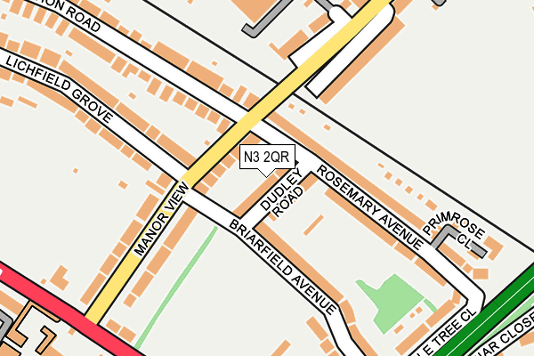 N3 2QR map - OS OpenMap – Local (Ordnance Survey)