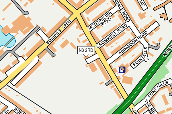 N3 2RD map - OS OpenMap – Local (Ordnance Survey)