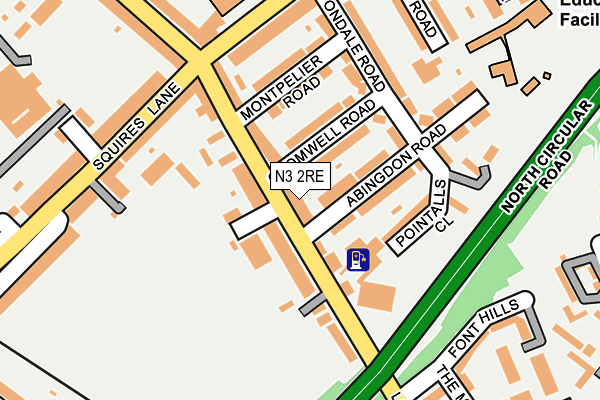 N3 2RE map - OS OpenMap – Local (Ordnance Survey)