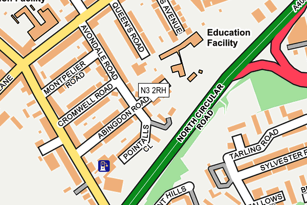 N3 2RH map - OS OpenMap – Local (Ordnance Survey)