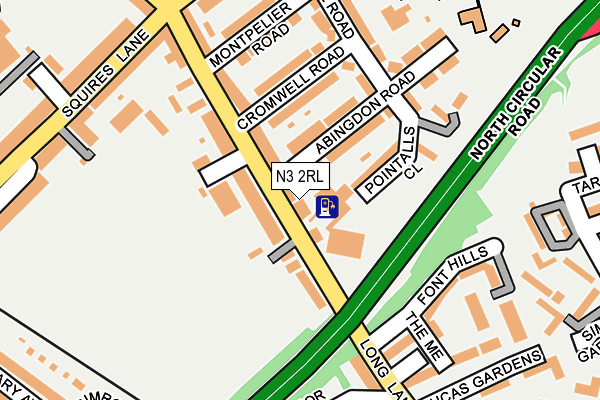 N3 2RL map - OS OpenMap – Local (Ordnance Survey)