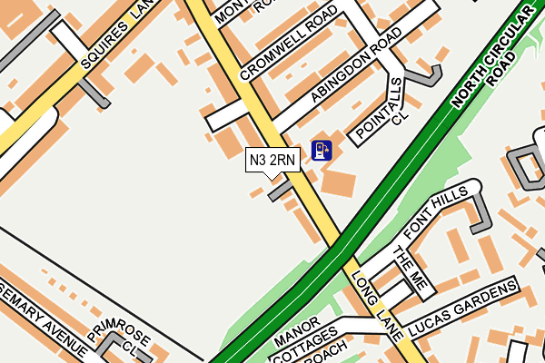 N3 2RN map - OS OpenMap – Local (Ordnance Survey)