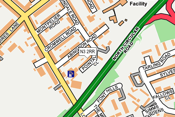 N3 2RR map - OS OpenMap – Local (Ordnance Survey)