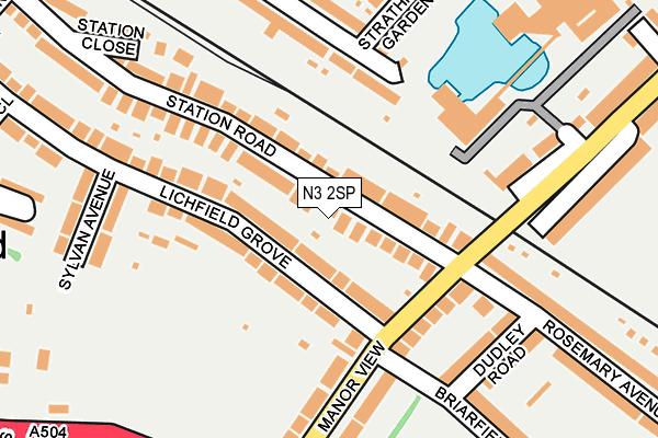 N3 2SP map - OS OpenMap – Local (Ordnance Survey)