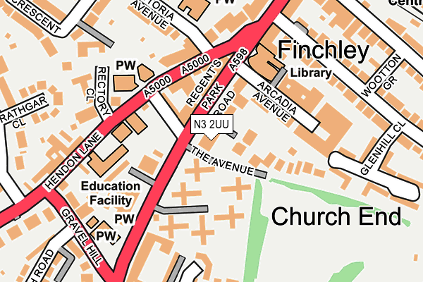 N3 2UU map - OS OpenMap – Local (Ordnance Survey)