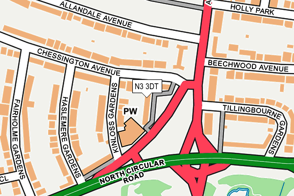 N3 3DT map - OS OpenMap – Local (Ordnance Survey)