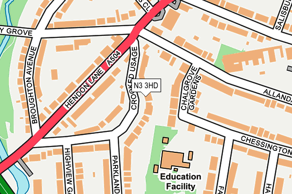 N3 3HD map - OS OpenMap – Local (Ordnance Survey)