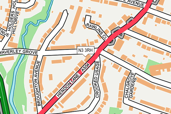 N3 3RH map - OS OpenMap – Local (Ordnance Survey)