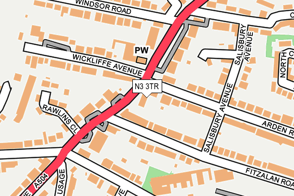N3 3TR map - OS OpenMap – Local (Ordnance Survey)