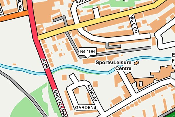N4 1DH map - OS OpenMap – Local (Ordnance Survey)