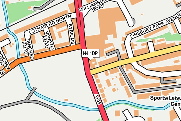 N4 1DP map - OS OpenMap – Local (Ordnance Survey)