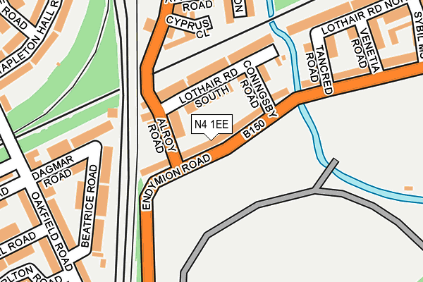 N4 1EE map - OS OpenMap – Local (Ordnance Survey)