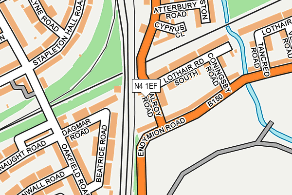 N4 1EF map - OS OpenMap – Local (Ordnance Survey)