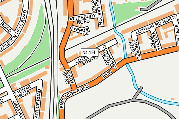 N4 1EL map - OS OpenMap – Local (Ordnance Survey)