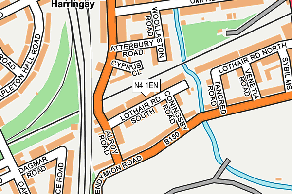 N4 1EN map - OS OpenMap – Local (Ordnance Survey)