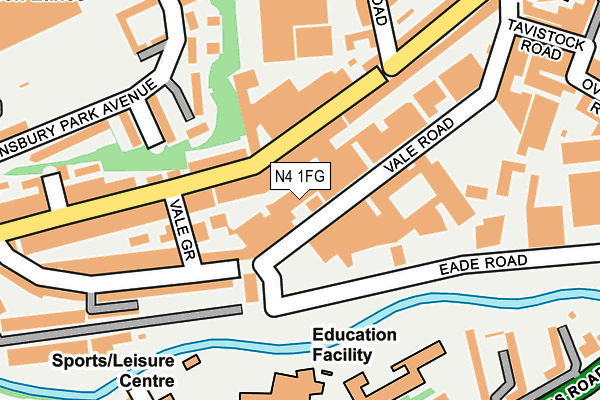 N4 1FG map - OS OpenMap – Local (Ordnance Survey)