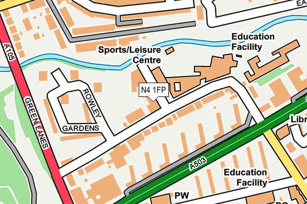 N4 1FP map - OS OpenMap – Local (Ordnance Survey)