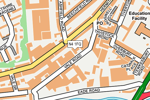 N4 1FQ map - OS OpenMap – Local (Ordnance Survey)