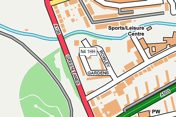 N4 1HH map - OS OpenMap – Local (Ordnance Survey)