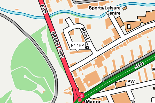 N4 1HP map - OS OpenMap – Local (Ordnance Survey)