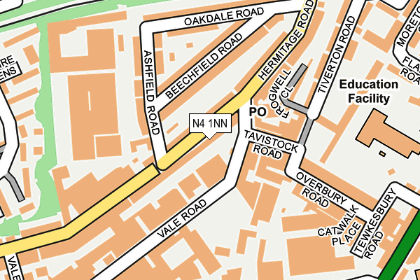 N4 1NN map - OS OpenMap – Local (Ordnance Survey)