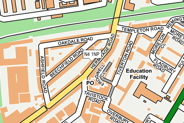 N4 1NP map - OS OpenMap – Local (Ordnance Survey)